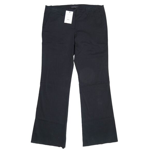 Theory Black Sugar Discreet Flare Pants Size 12 - Picture 1 of 11